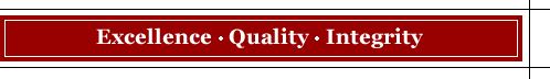 Excellence, Quality, Integrity